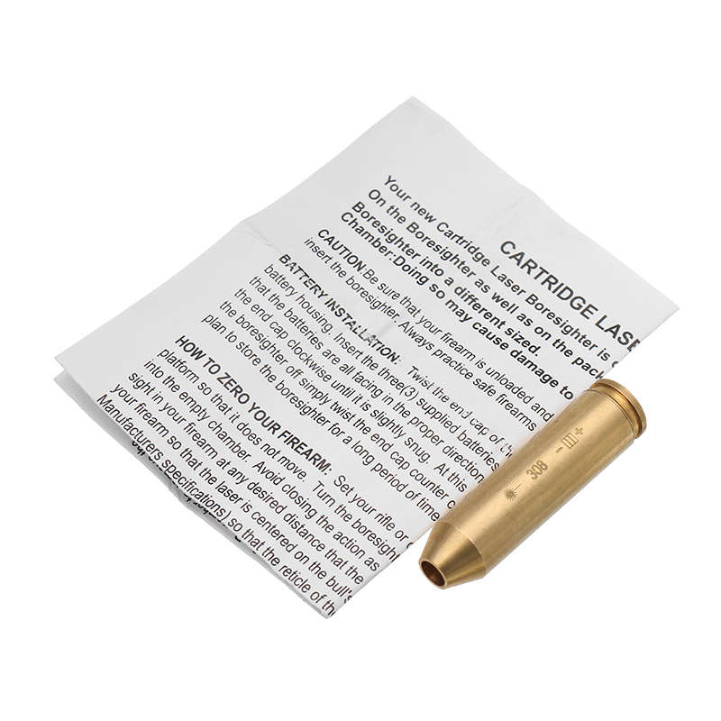 308 Laser Bore Sighter Red Dot Sight Brass Cartridge Bore Sighter Caliber
