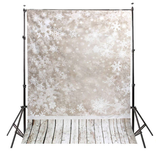 3x5FT 0.9mx1.5m Vinyl Snowfake Wood Floor Photography Backdrops Backgrounds Studio Props