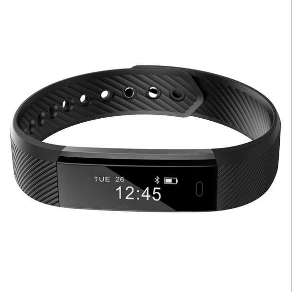ID115HR Heart Rate Monitor Smart Bracelet Fitness Tracker Step Counter Wristband for Android IOS