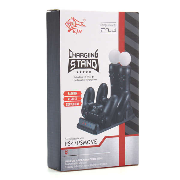 4 In 1 Controller Charger Dock Station Stand For Play Station PS4 PSVR VR Move