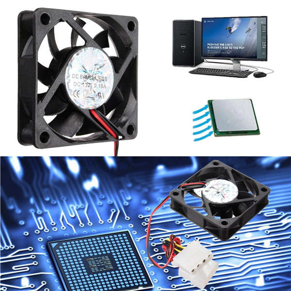 60mm x 60mm x 15mm 12V 4 Pin Internal Computer CPU Cooling Fan Desktop Cooler Fan