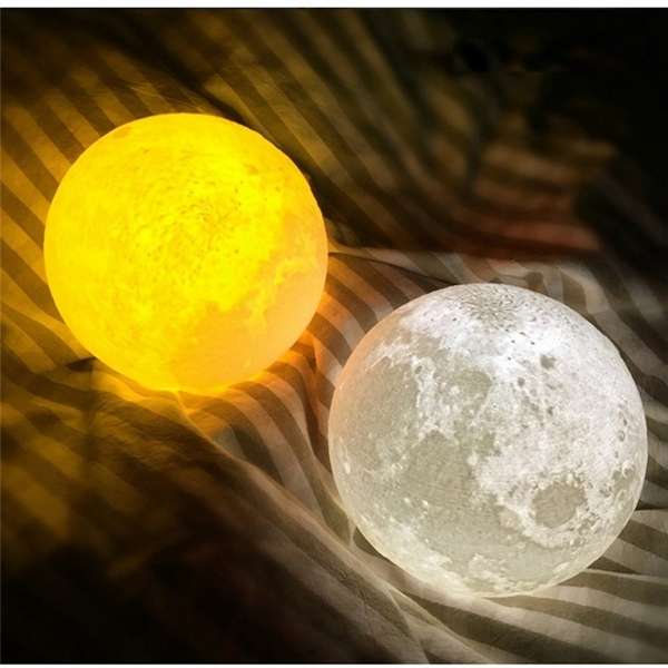 13CM 3D Moon Lamp USB LED Color Changing Night Light Table Desk Lamp