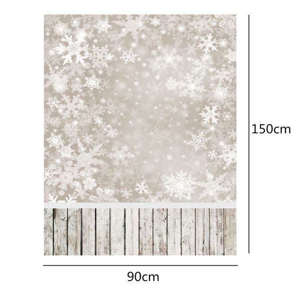 3x5FT 0.9mx1.5m Vinyl Snowfake Wood Floor Photography Backdrops Backgrounds Studio Props
