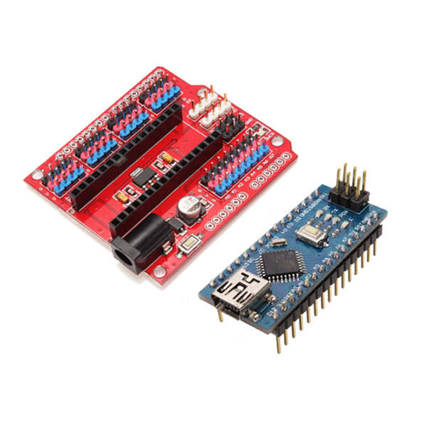 Funduino Nano Expansion Board + ATmega328P Nano V3 Improved Version For Arduino