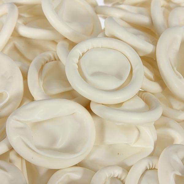 100Pcs Nail Art Latex Rubber Finger Cots Protector Gloves Powder