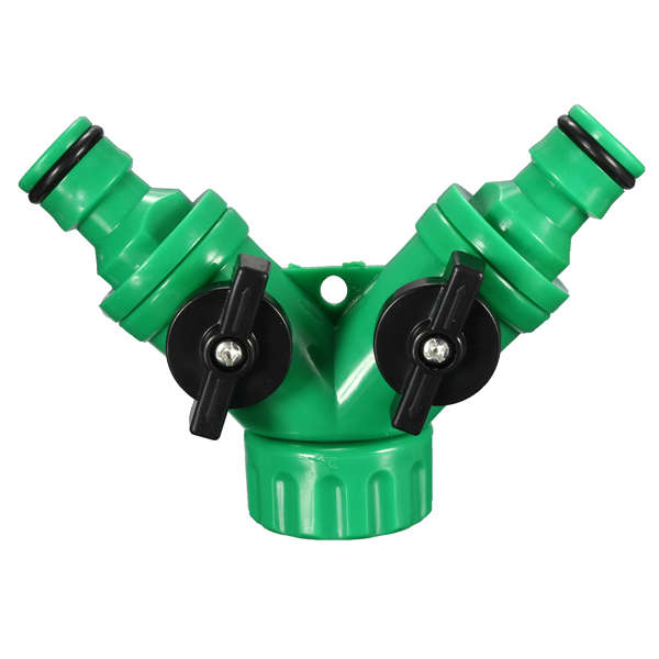 Screw Hose Pipe Splitter 2 way Connector Adaptor Garden Tool Quick