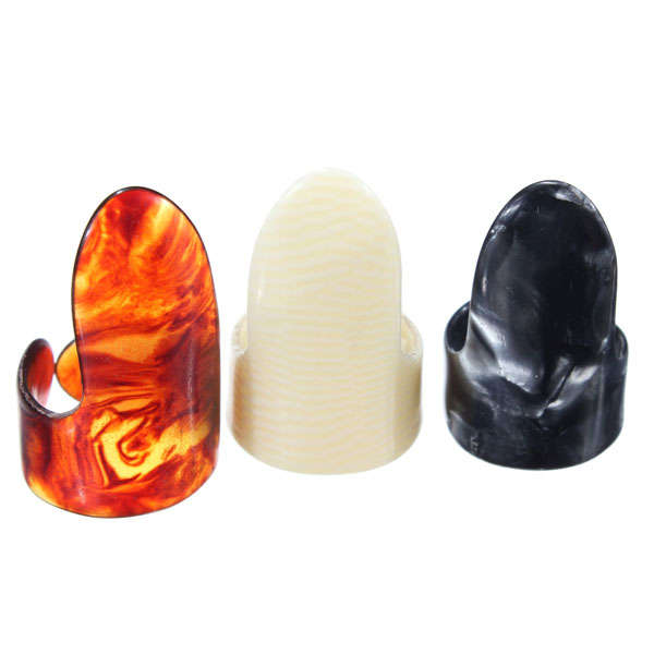 Guitar Plastic Nail Picks Plectrums Plecs Fingerpicks Thumb With Finger