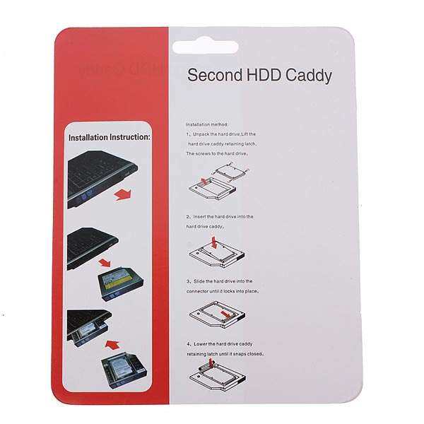 SATA to IDE 2nd HDD Hard Drive Caddy For 12.7mm Universal CD DVD-ROM