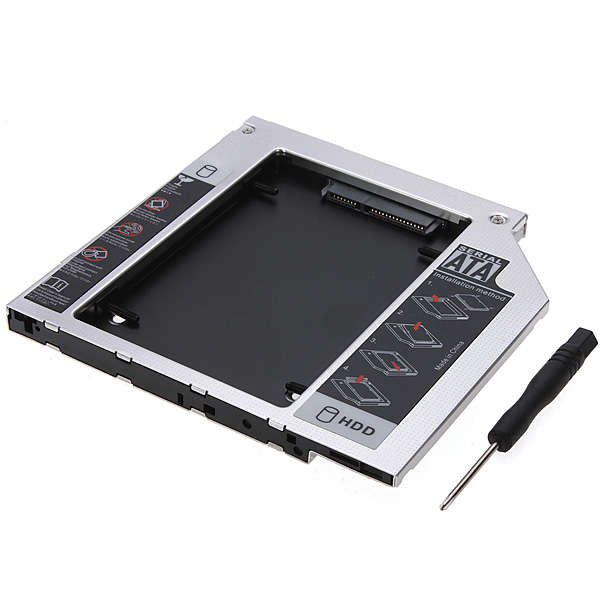 SATA 2nd HDD HD Hard Driver Caddy for 9.5mm Universal CD/ DVD-ROM