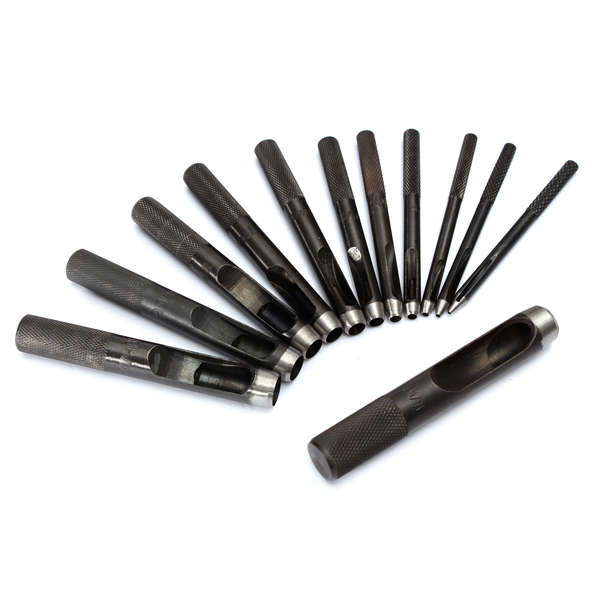 Leather Carbon Steel Hollow Hand Hole Punches Tools 26 Size for Choose