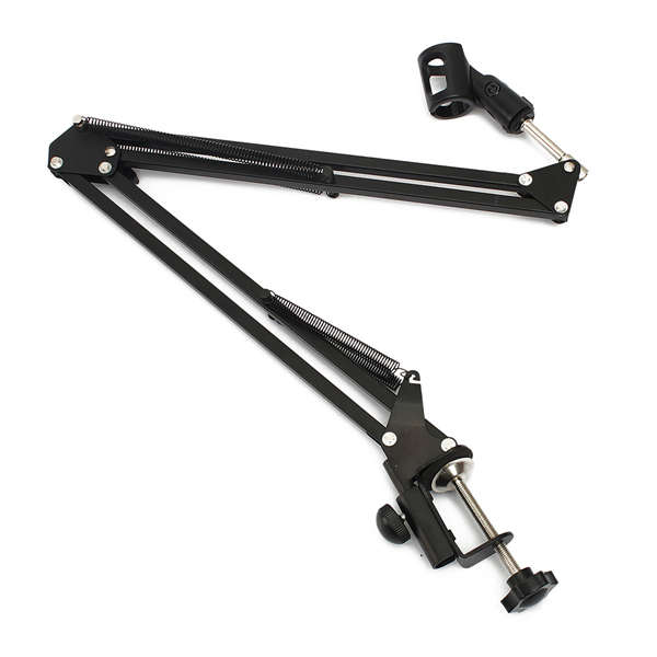 Microphone Suspension Boom Scissor Arm Stand Holder For Broadcast