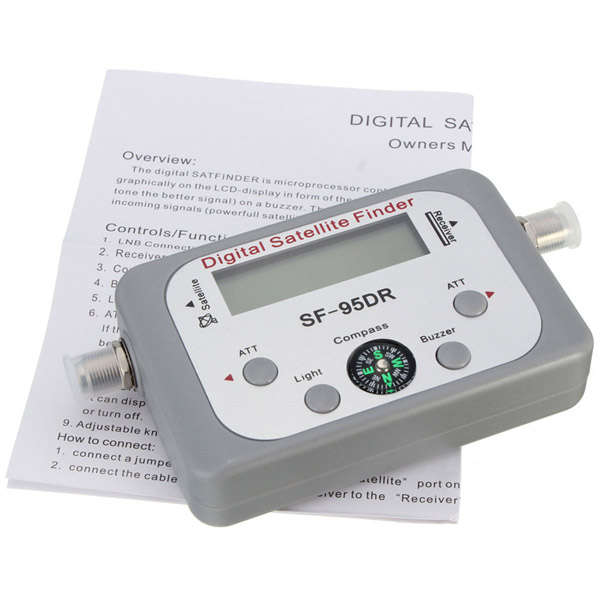 SF-95DR Digital Satellite Signal Meter Finder Dish Network Directv FTA BUZZER with Compass