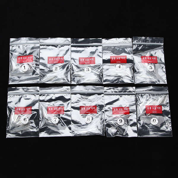 500pcs False Sharp Ending Stiletto Acrylic Nail Art Tips