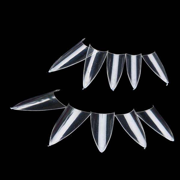 500pcs False Sharp Ending Stiletto Acrylic Nail Art Tips