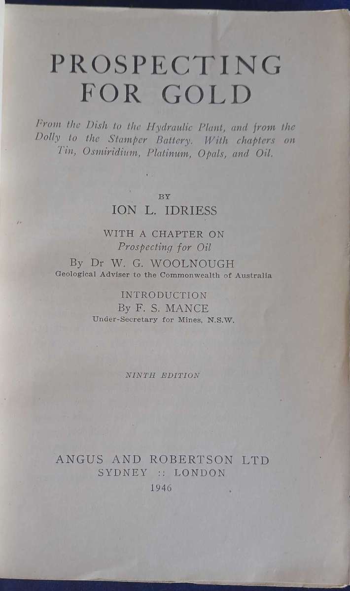 Prospecting for gold 1946