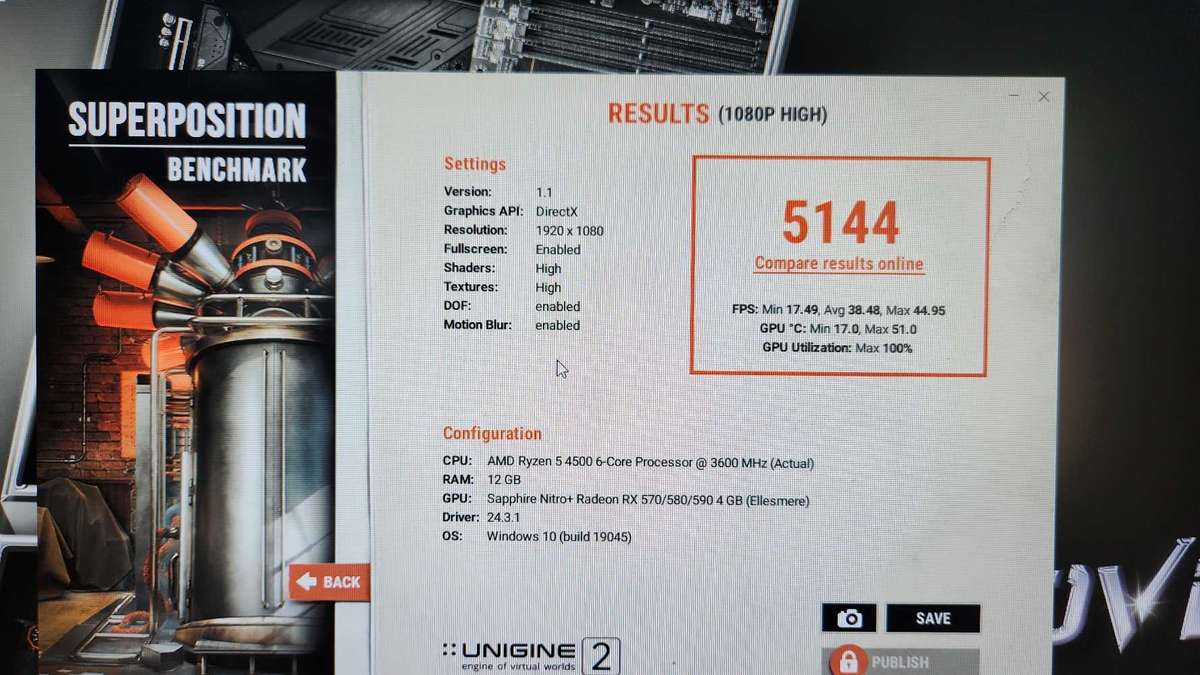 Saphire nitro Rx 570 4GB