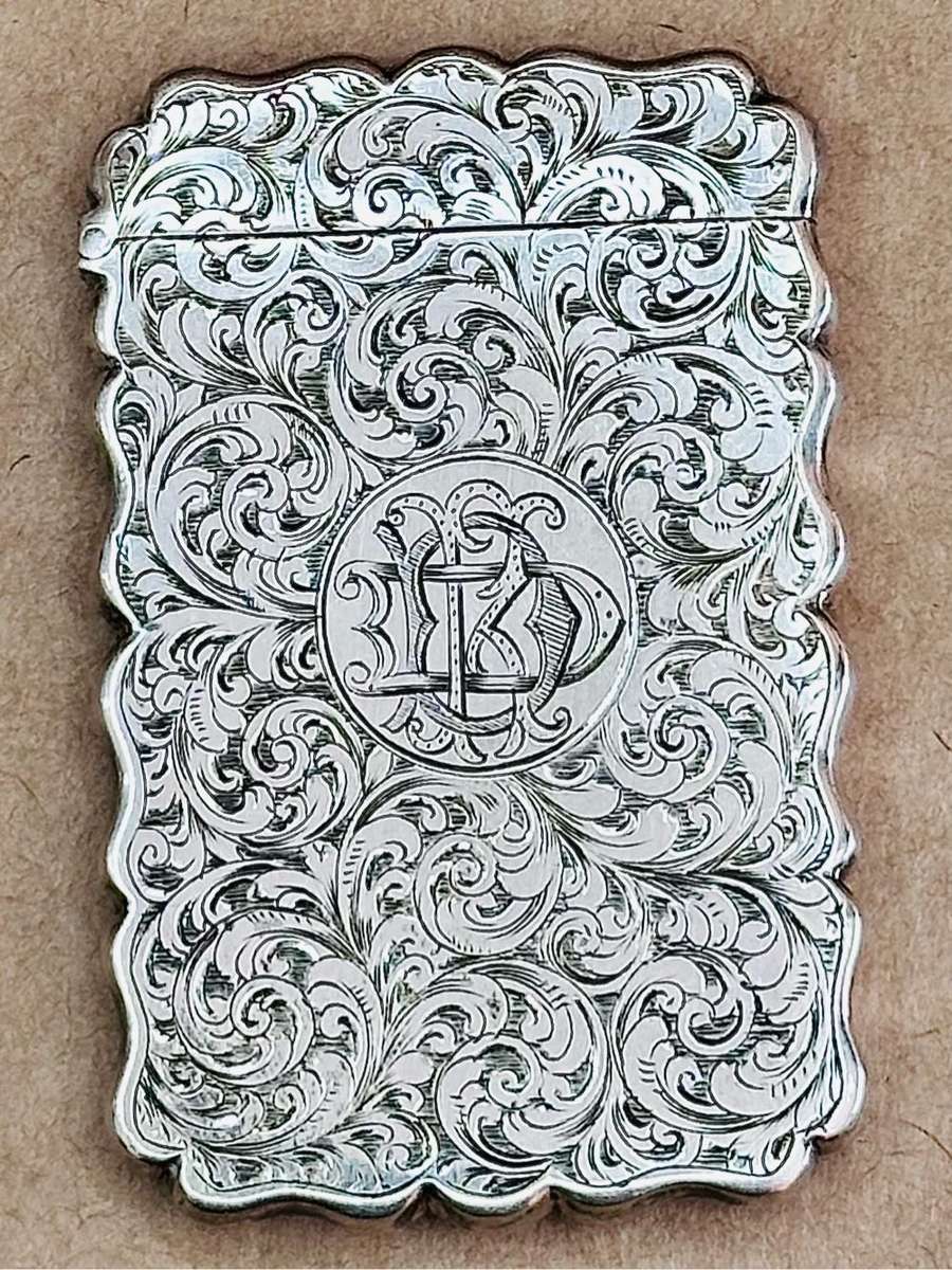 Antique Sterling Silver Card Case circa 1903