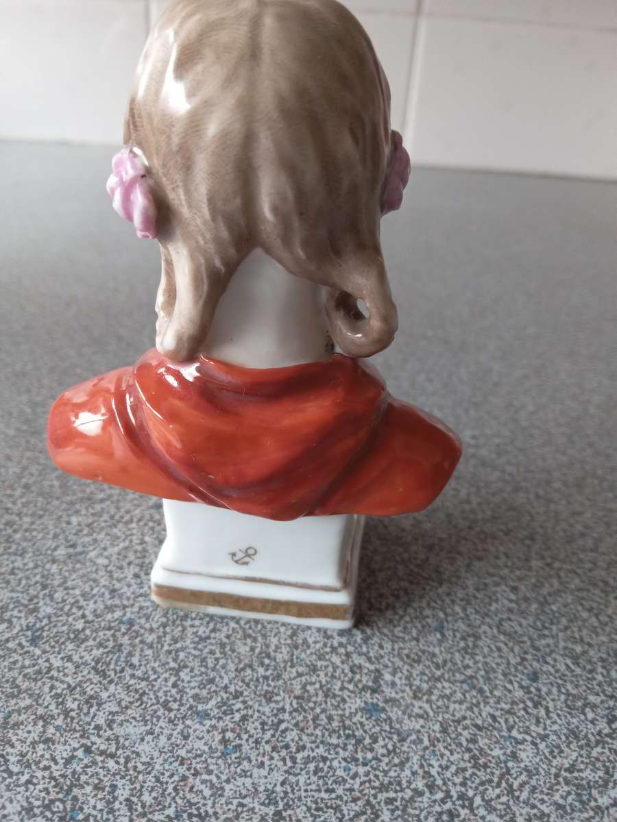 Chelsea Porcelain Bust `HIGHLAND` - (Gold Anchor Mark)