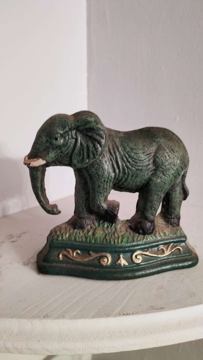 Cast Iron Elephant Door Stop