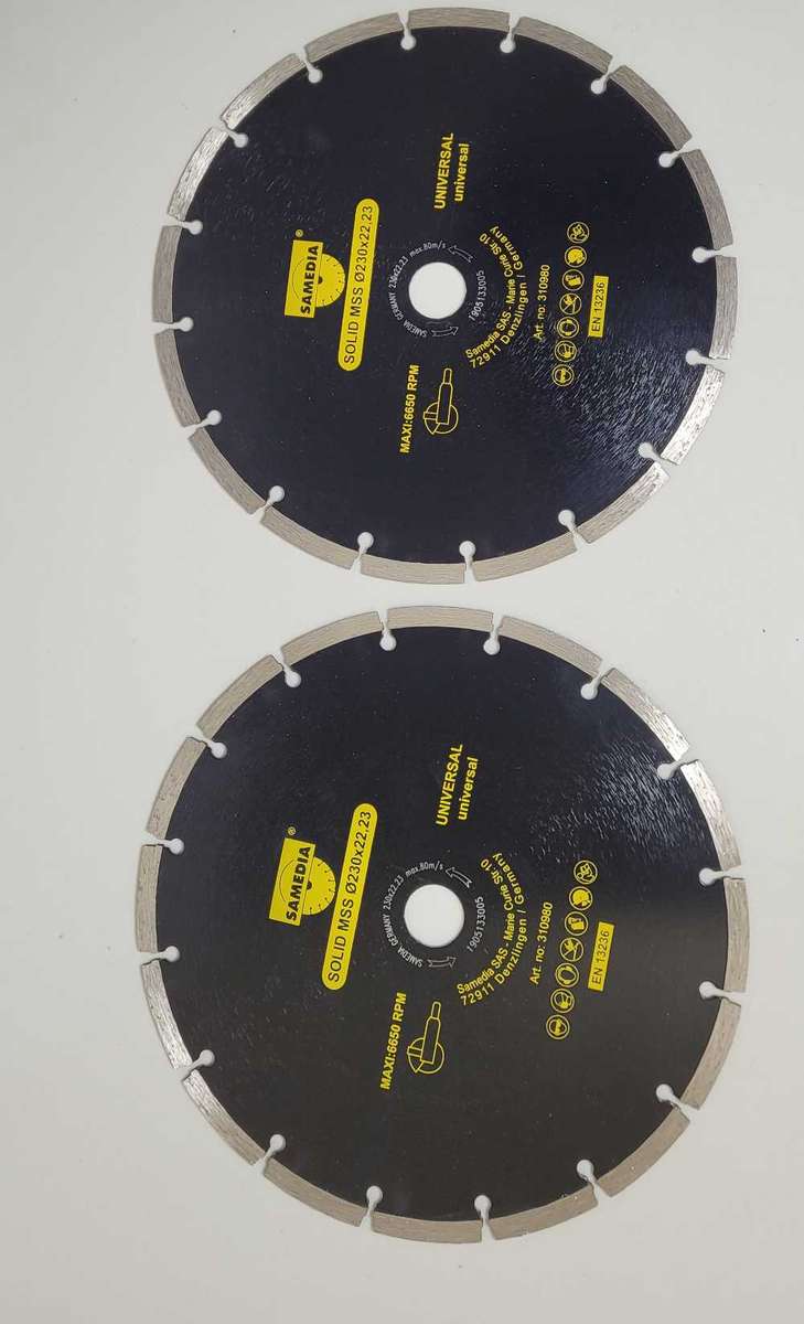 Samedia Segmented Industrial Multipurpose SOLID MSS Diamond Blade 230x22x23mm (BID PER PIECE)