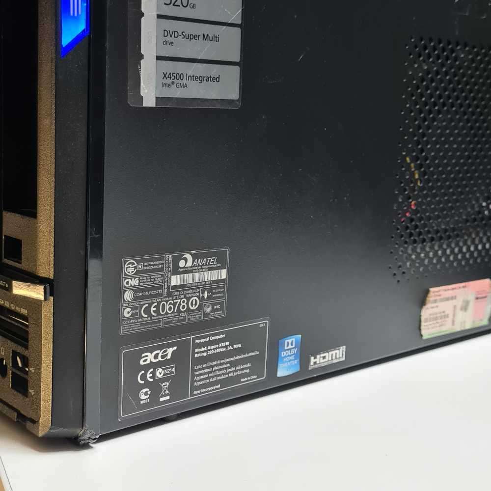 Acer Aspire AX3810 pc with HDMI OPTICAL CABLE slot and more