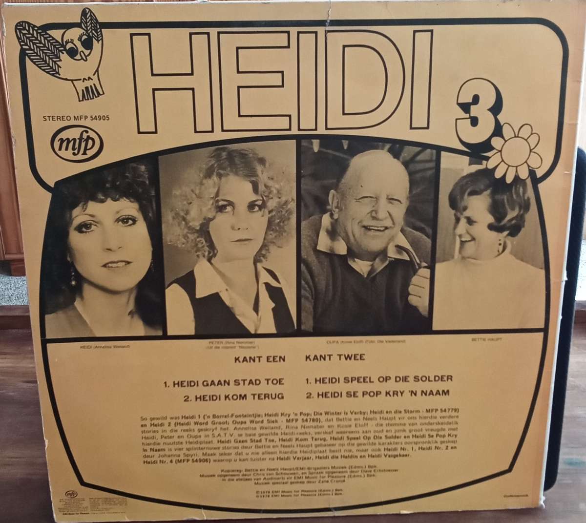 HEIDI 3 LP VINYL RECORD STEREO. AFRIKAANS
