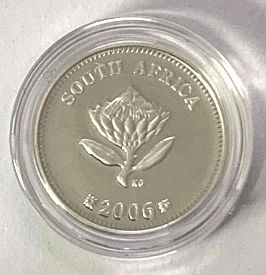 2006 SA 2 1/2 c Tickey Silver Proof.  Birds of Prey Series.