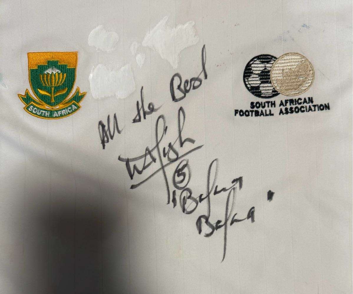 Soccer Replica Jersey Signed by Mark Fish