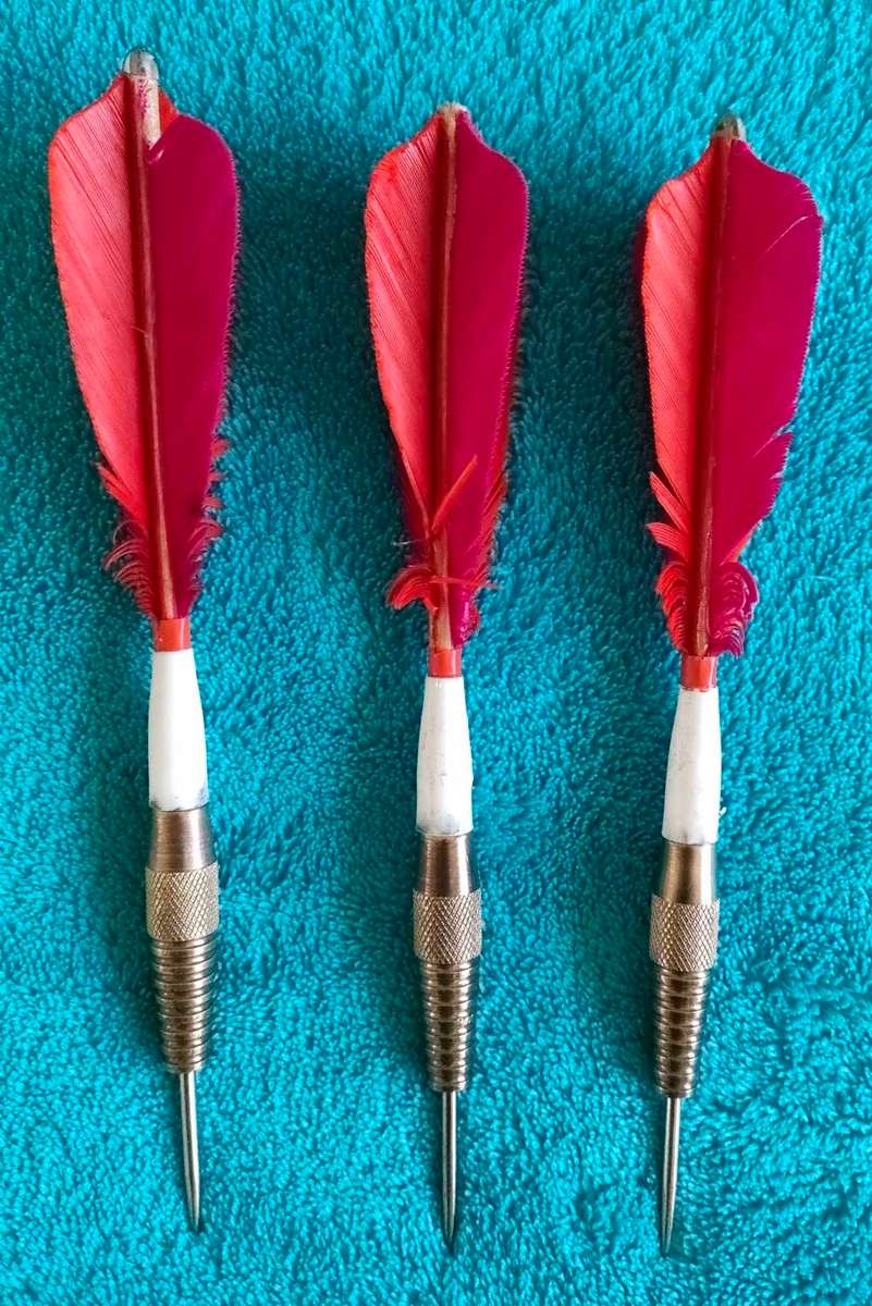 Vintage feather darts