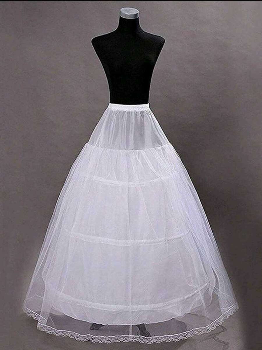 wedding dress petticoat 3 hoops