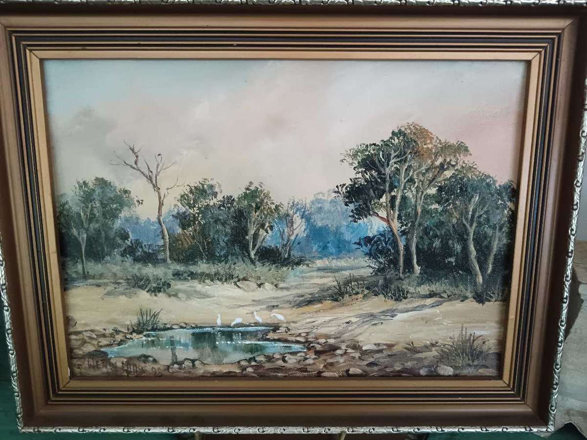 SA Artist Wendy Mills Landscape Framed Painting