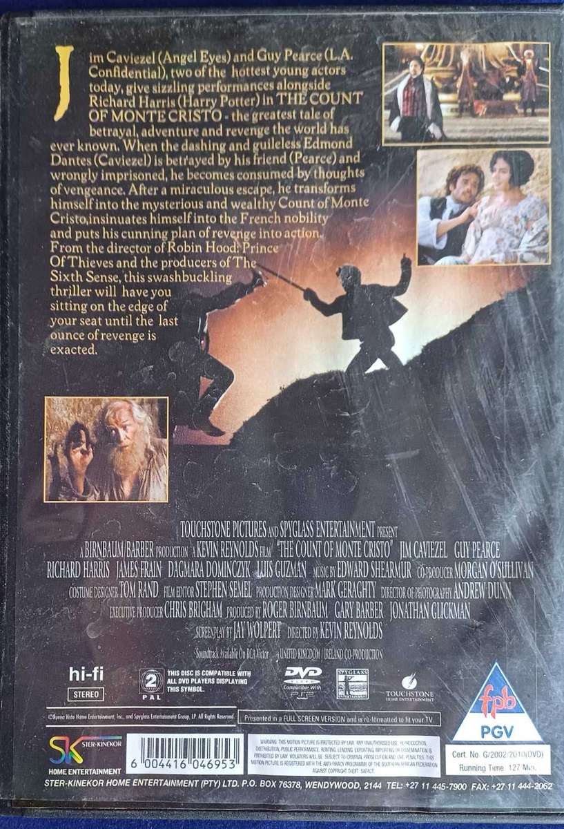 The count of Monte Cristo dvd