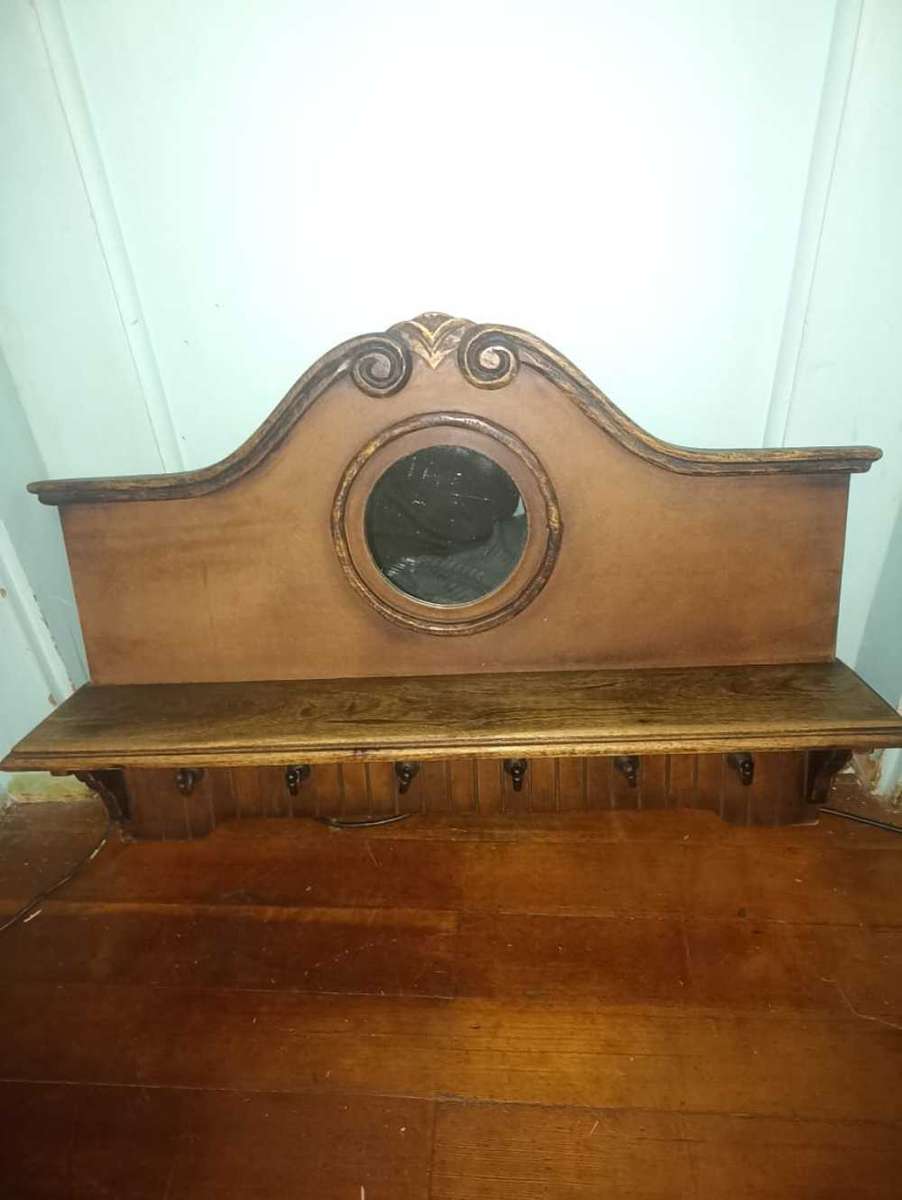 Vintage Oak Coatrack