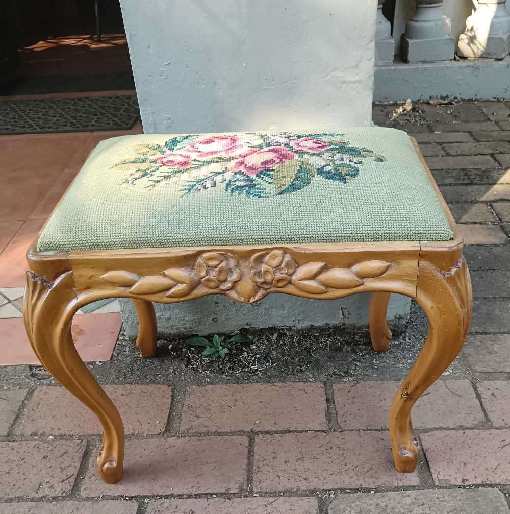 Tapestry Rose Stool