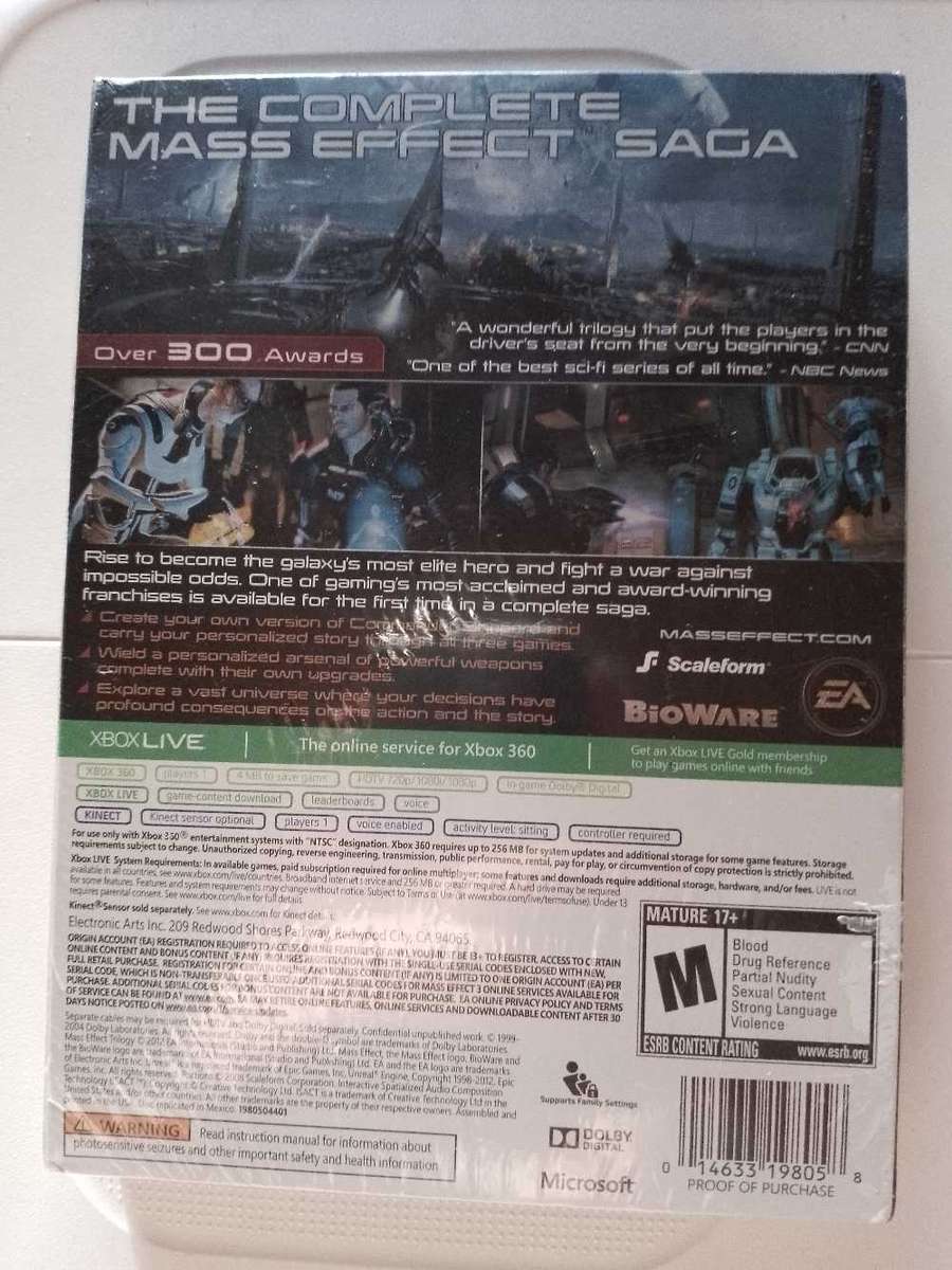 Mass Effect Trilogy for Xbox 360 - Factory Sealed