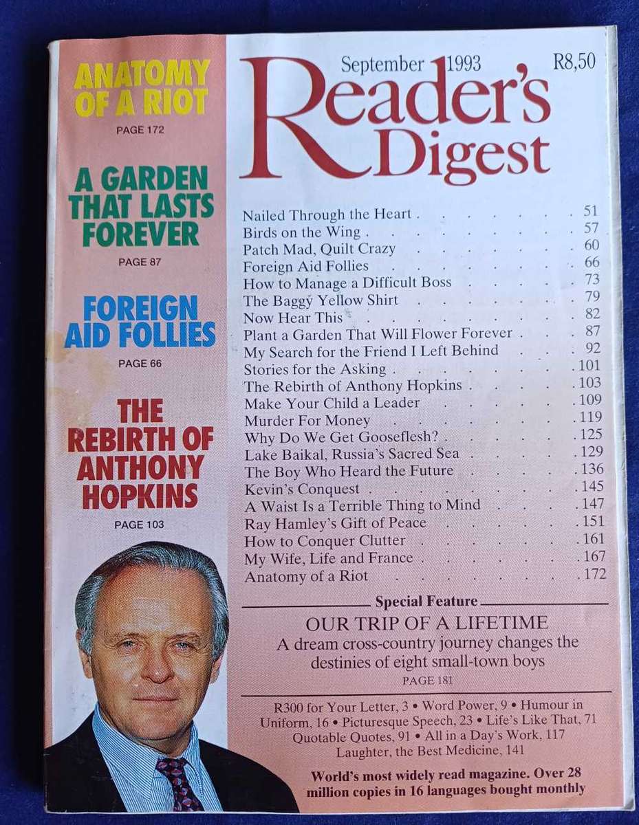 Reader's digest magazine September 1993