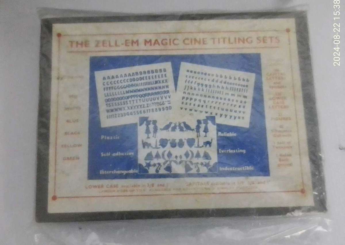 THE ZELL-EM MAGIC CINE TITLING SETS.