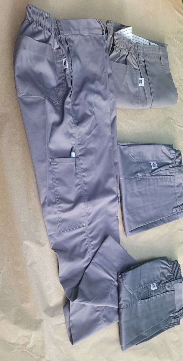 Size 28 Quality Grey Khaki Triple-Stitched Work PANTS ONLY (Bid Per Piece)