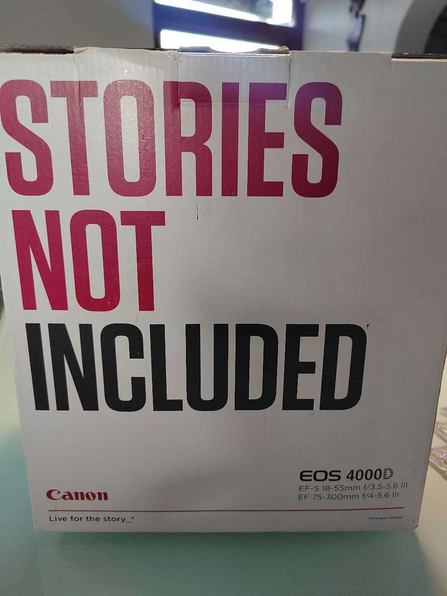 Canon 4000D DSLR Twin Lens Camera Kit