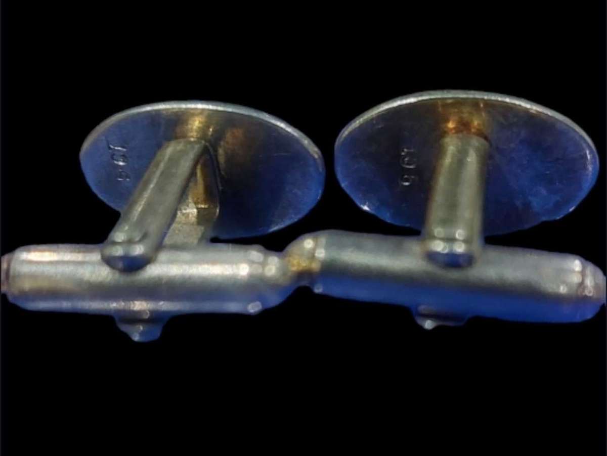 HEAVY vintage Solid 9ct gold cufflinks set