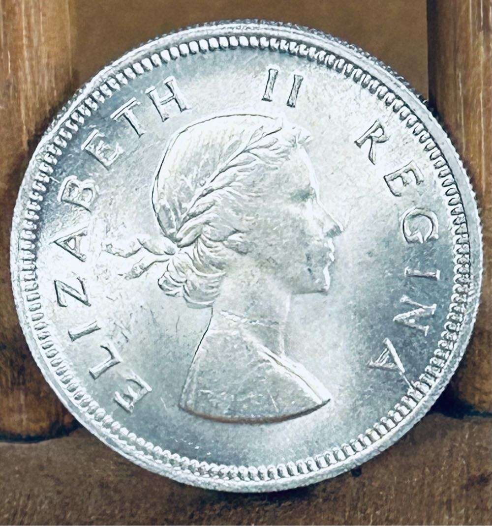 1960 SILVER 2 SHILLING UNC
