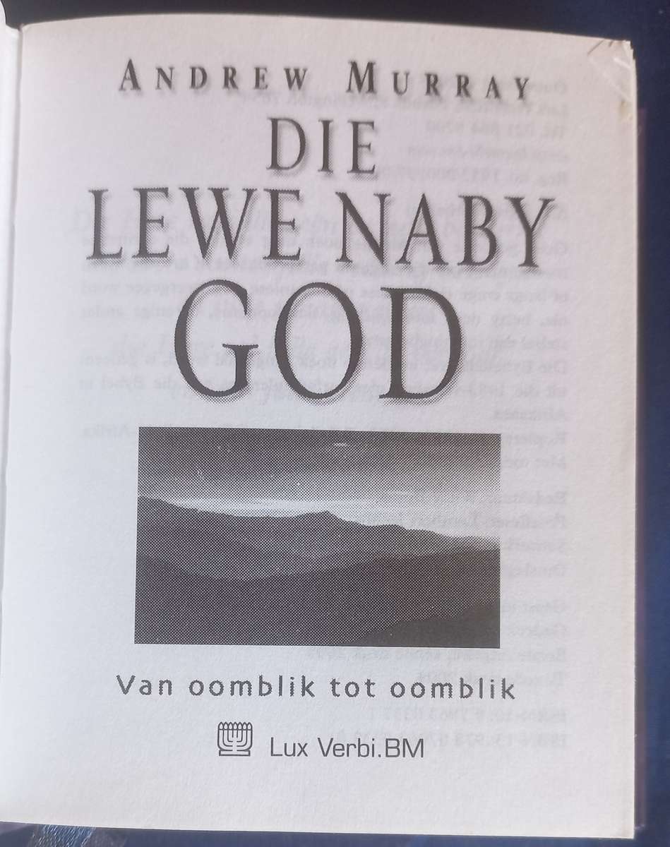 Die lewe naby God deur Andrew Murray (Klein boekie)