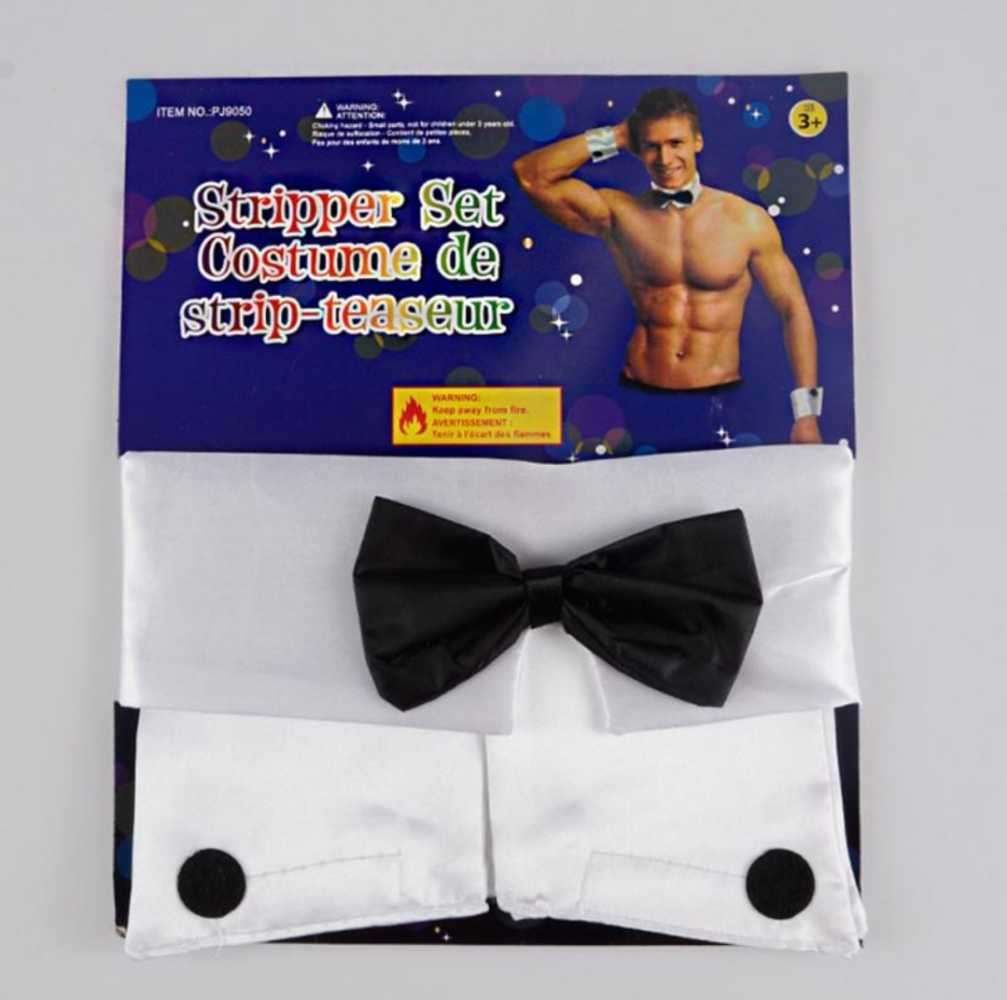 Costume Collar Bow Tie and Cuff Set For Costume Party