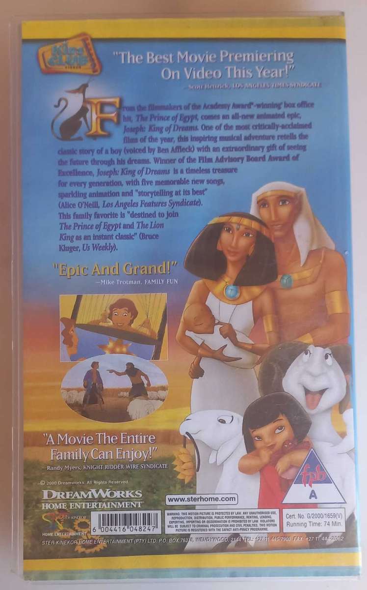Joseph king of dreams VHS