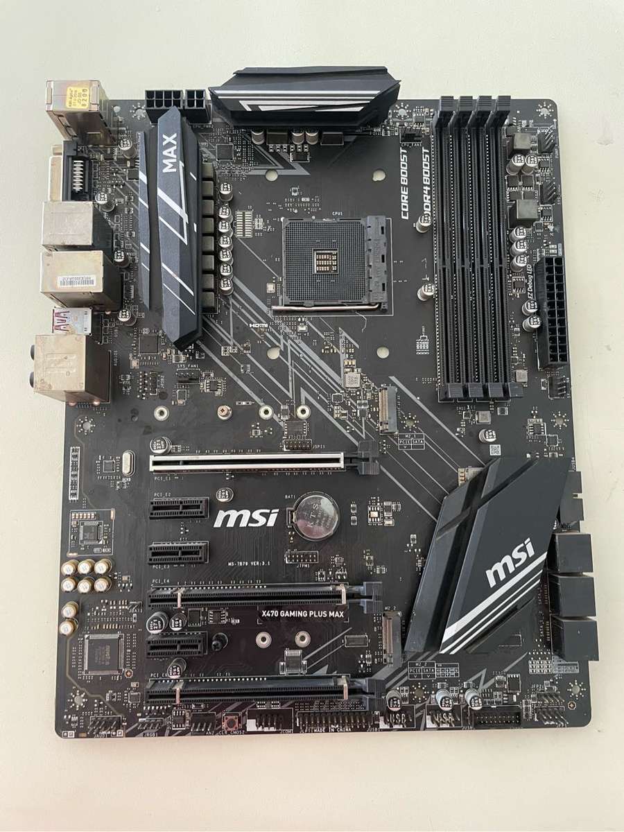 MSI X470 Gaming Plus Max Motherboard**2 x NVME/M.2 SSD Slots**