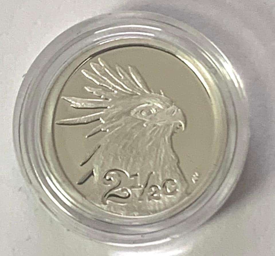 2006 SA 2 1/2 c Tickey Silver Proof.  Birds of Prey Series.