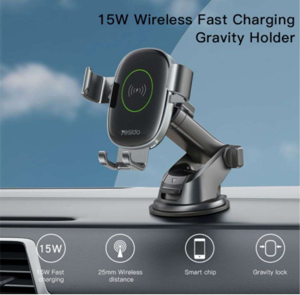 C123 Cellphone Car Phone Holder With Wireless Charging ***UNBOXED DEAL***