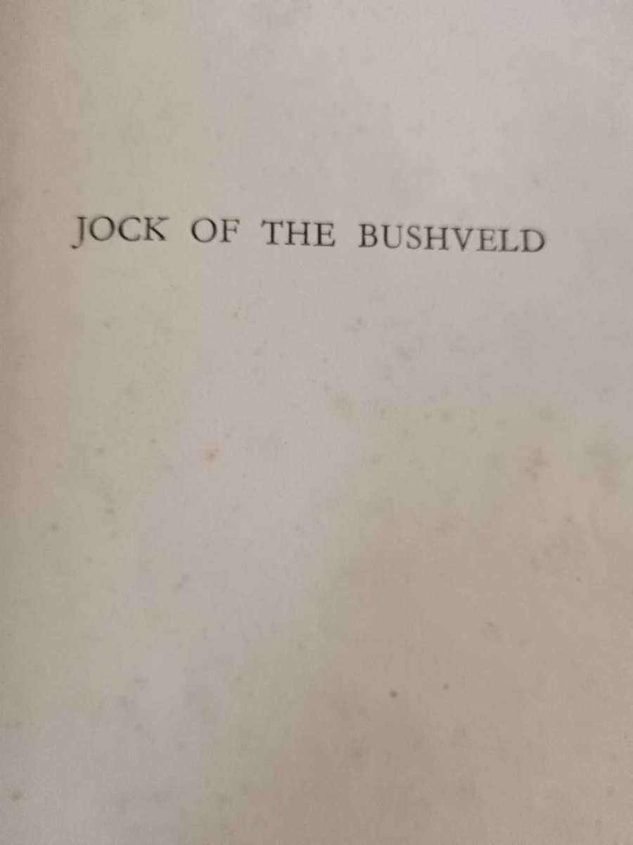 Jock of The Bushveld Book