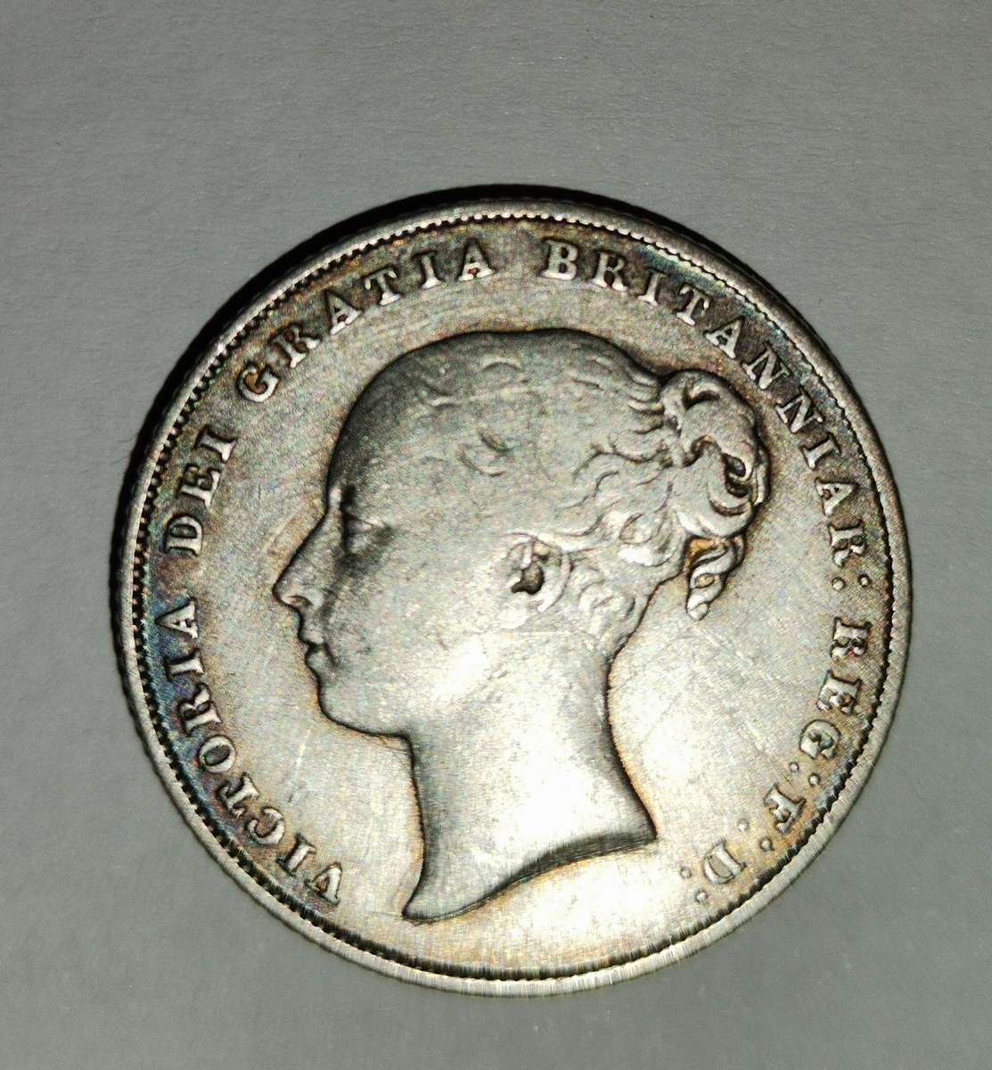1856 UK Silver 1 Shilling