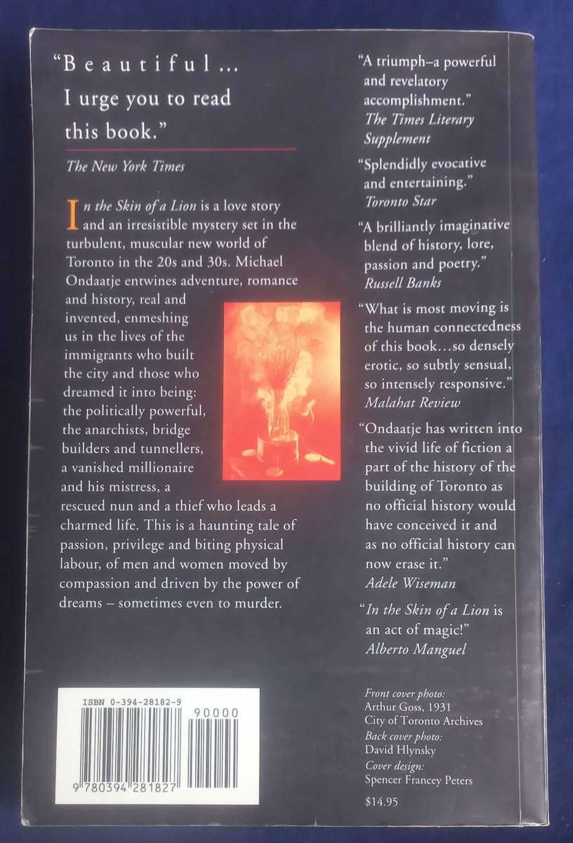 In the skin of a lion by Michael Ondaatje